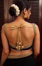 Load image into Gallery viewer, Black zardozi blouse
