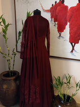 Load image into Gallery viewer, Maroon anarkali gown