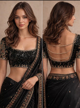 Load image into Gallery viewer, Black vintage blouse
