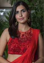 Load image into Gallery viewer, Red sequin blouse
