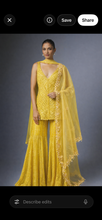 Load image into Gallery viewer, Dupatta yellow organza
