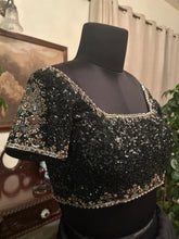 Load image into Gallery viewer, Black vintage blouse
