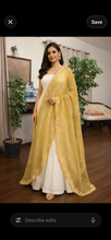 Load image into Gallery viewer, Dupatta yellow organza

