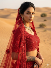 Load image into Gallery viewer, Scarlet red bridal lehenga
