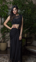 Load image into Gallery viewer, Black sequin blouse
