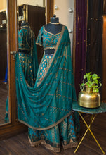 Load image into Gallery viewer, Emerald green lehenga
