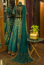Load image into Gallery viewer, Emerald green lehenga
