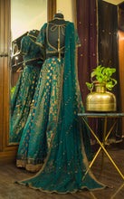 Load image into Gallery viewer, Emerald green lehenga

