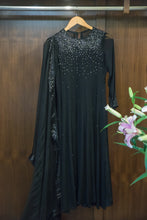 Load image into Gallery viewer, Black umbrella cut anarkali
