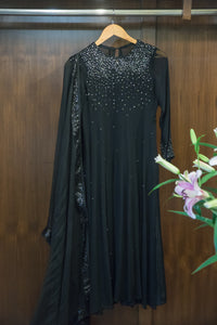 Black umbrella cut anarkali