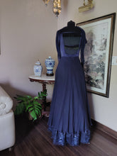 Load image into Gallery viewer, Navy blue sequence work anarkali
