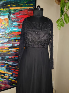 Black anarkali gown