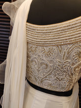 Load image into Gallery viewer, White off shoulder embroidery blouse
