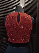 Load image into Gallery viewer, Red sequin blouse
