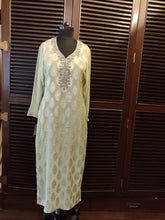 Load image into Gallery viewer, Mint green banarsi kurta suit
