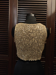 lace and sequin  work blouse