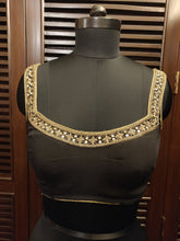 Load image into Gallery viewer, Black zardozi blouse
