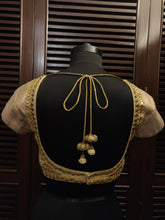 Load image into Gallery viewer, Dull gold zardozi and kundanwork blouse
