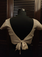 Load image into Gallery viewer, Pewter back knot blouse
