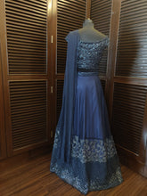 Load image into Gallery viewer, Navy blue lehenga
