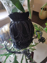 Load image into Gallery viewer, Black fringe botli with cutdana
