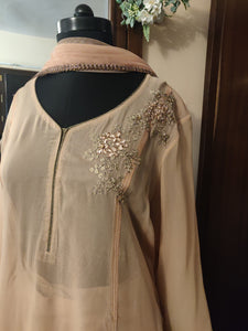 Champagne   peach  gotapati suit