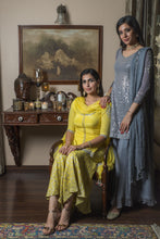 Load image into Gallery viewer, Yellow and silver banarsi  sharara
