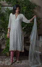 Load image into Gallery viewer, Cream chapa tikki embroidery suit
