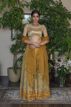 Load image into Gallery viewer, Mustard jal  embroidery lehenga ( price on request)
