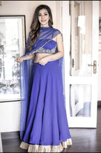 Load image into Gallery viewer, Royal blue lehenga set
