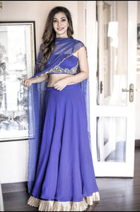 Royal blue lehenga set